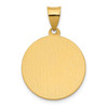 14k Yellow Gold Polished and Satin St. Rocco Hollow Medal Pendant