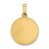 14k Yellow Gold Polished and Satin Our Lady Fatima Medal Pendant