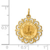 14k Yellow Gold Our Lady Of Fatima Medal Pendant XR667