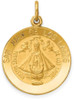 14k Yellow Gold Our Lady Of San Juan Medal Pendant
