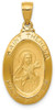 14k Yellow Gold Saint Theresa Oval Medal Pendant