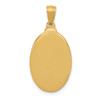 14k Yellow Gold Saint Theresa Oval Medal Pendant