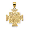 14k Yellow Gold San Benito 2-Sided Cross Pendant