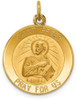 14k Yellow Gold Saint Peter Medal Pendant