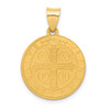 14k Yellow Gold Polished and Satin Medal Pendant