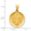 14k Yellow Gold Polished and Satin Medal Pendant