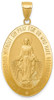 14k Yellow Gold Miraculous Medal Pendant REL135