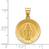 14k Yellow Gold Polished and Satin Miraculous Medal Pendant XR1273