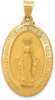 14k Yellow Gold Polished and Satin Miraculous Medal Pendant XR1407