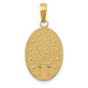 14k Yellow Gold Miraculous Medal Pendant M1432
