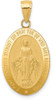 14k Yellow Gold Miraculous Medal Pendant M1433