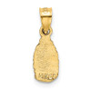 14k Yellow Gold Satin and Diamond-Cut Our Lady Of Guadalupe Pendant
