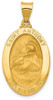 14k Yellow Gold Polished and Satin St. Anthony Medal Pendant XR1291