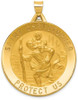 14k Yellow Gold Saint Christopher Medal Pendant M1488