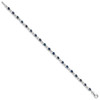 7" Sterling Silver Rhodium-plated Sapphire and Diamond Bracelet QX858S