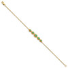 7" 14k Yellow Gold Marquise Emerald Bracelet