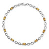 7" Sterling Silver Rhodium-plated Citrine Bracelet QX837CI