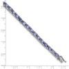 7" Sterling Silver Rhodium-plated Tanzanite Bracelet