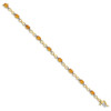 7" 10k Yellow Gold Citrine Diamond Infinity Bracelet