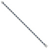 7" Sterling Silver Rhodium-plated Sapphire & White Topaz Tennis Bracelet