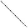 7" Sterling Silver Rhodium-plated Garnet Diamond Bracelet QX832GA