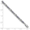 7.5" Sterling Silver Polished Tanzanite XOXO Bracelet