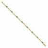 7" 14k Yellow Gold Diamond and Oval Emerald Bracelet BM4475-EM-001-YA