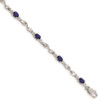 7" 14k White Gold Diamond and Sapphire Bracelet BM4475-SA-001-WA