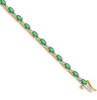 7" 14k Yellow Gold Diamond and Emerald Bracelet BM4481-EM-010-YA