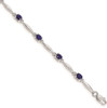 7" 14k White Gold Diamond and Sapphire Bracelet BM4484-SA-001-WA