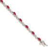 7" 14k White Gold Diamond and Ruby Bracelet BM4487-RU-010-WA