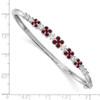 14k White Gold Lab Grown Diamond SI1/SI2 GHI Lab-Created Ruby Bangle Bracelet