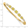 14k Yellow Gold Lab Grown Diamond SI1/SI2 GHI Lab-Created Yellow Sapphire Bangle