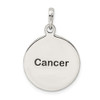 Sterling Silver Polished Antiqued Finish Cancer Horoscope Pendant