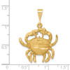 14k Yellow Gold Satin Diamond-cut Cancer Zodiac Pendant C467