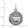 Sterling Silver Polished Antiqued Finish Capricorn Horoscope Pendant