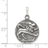 Sterling Silver Polished Antiqued Finish Leo Horoscope Pendant