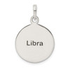 Sterling Silver Polished Antiqued Finish Libra Horoscope Pendant
