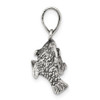 Sterling Silver Antiqued Pisces Pendant