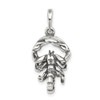 Sterling Silver Antiqued Scorpio Pendant