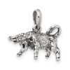 Sterling Silver Antiqued Taurus Pendant