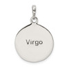 Sterling Silver Polished Antiqued Finish Virgo Horoscope Pendant