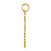 14k Yellow Gold Solid Michigan State Pendant