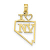 10k Yellow Gold Solid Nevada State Pendant