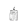 Sterling Silver Small Diamond-Cut #01 Charm