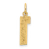 14k Yellow Gold Casted Medium Polished Number 1 Pendant