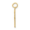 14k Yellow Gold Casted Large Diamond-Cut Number 3 Charm