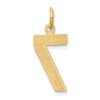 14k Yellow Gold Casted Medium Polished Number 7 Pendant