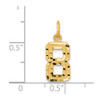 14k Yellow Gold Casted Small Diamond-Cut Number 8 Charm