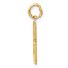 14k Yellow Gold Casted Medium Diamond-Cut Number 8 Charm